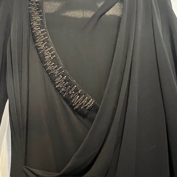 Piazza Sempione Italian sequin little black dress cocktail party classy … - Picture 5 of 11